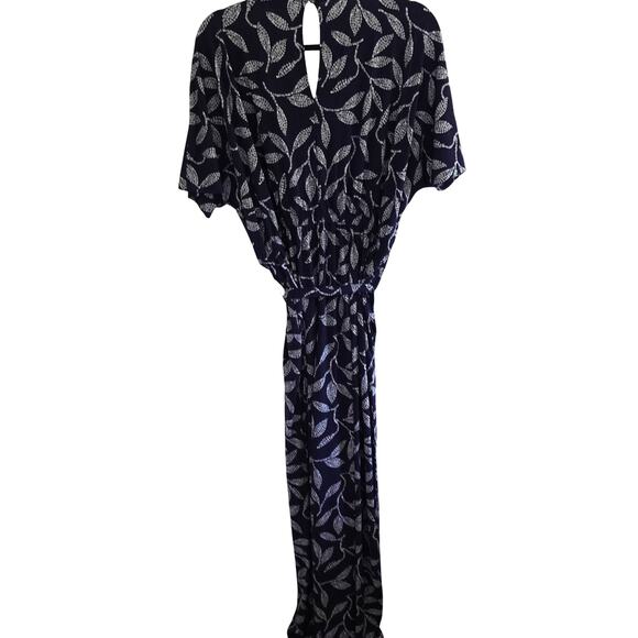 NWT Lane Bryant Perfect Kimono Sleeve V-Neck Jersey Jumpsuit Size 14/16 Leaves - Picture 16 of 16